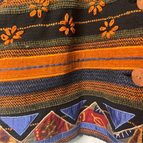 Coldwater Creek | Boho Patchwork Mixed Media Embroidered Jacket | Size XL - Picture 7 of 11